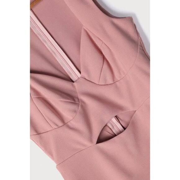 New Lulus Celebrating You Dusty Mauve Pink Cutout Bodycon Mini Dress Sz M - Picture 3 of 12